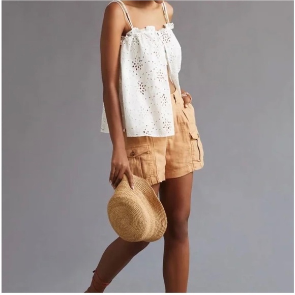 Maeve ANTHROPOLOGIE EYELET LACE TOP LAYER - Picture 2 of 5